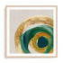 Green Metallic Circle II Wall Art #oran_natural-white-border