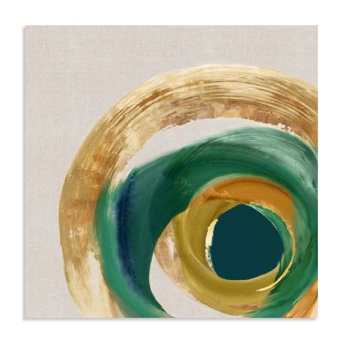 Green Metallic Circle II Wall Art