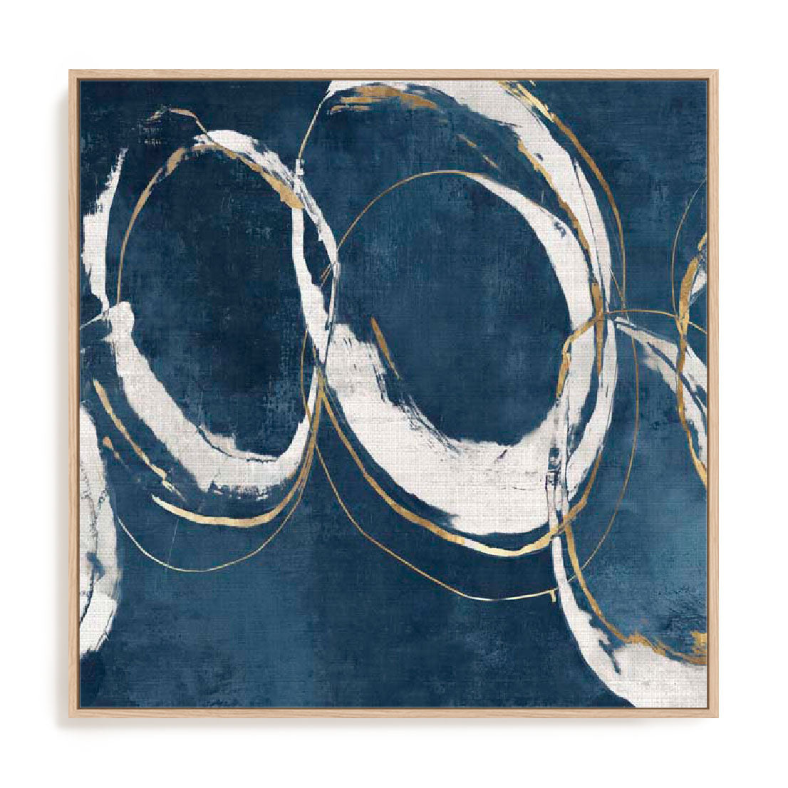 Abstract Blue Circles II Wall Art