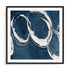 Abstract Blue Circles II Wall Art #oran_black-white-border