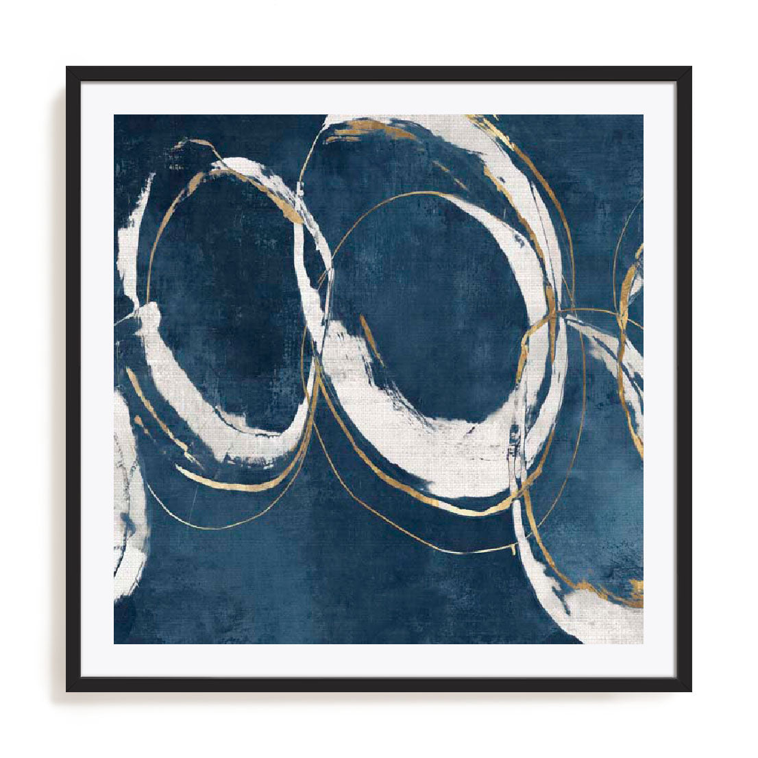 Abstract Blue Circles II Wall Art