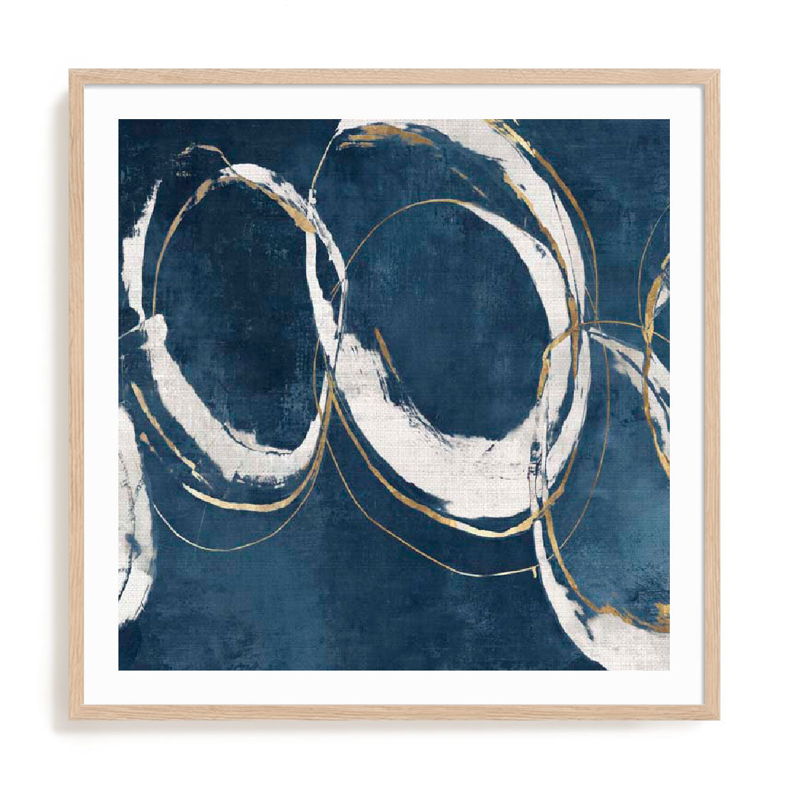 Abstract Blue Circles II Wall Art
