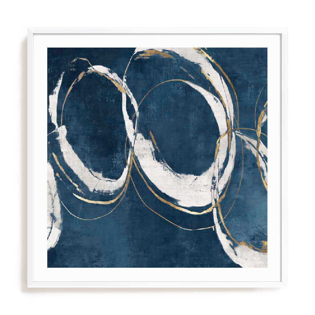 Abstract Blue Circles II Wall Art