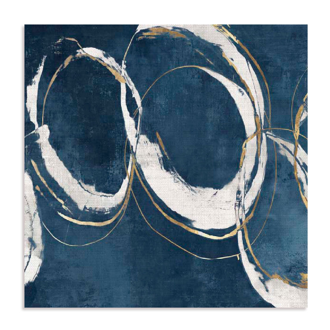 Abstract Blue Circles II Wall Art