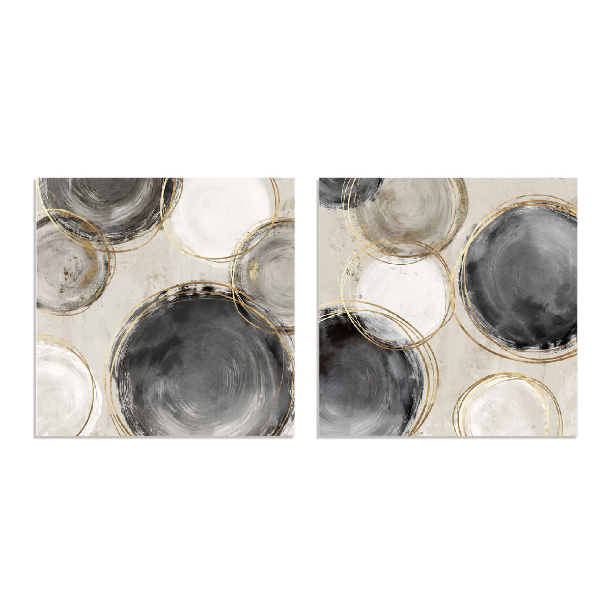 Rings Of Black I and II Wall Art