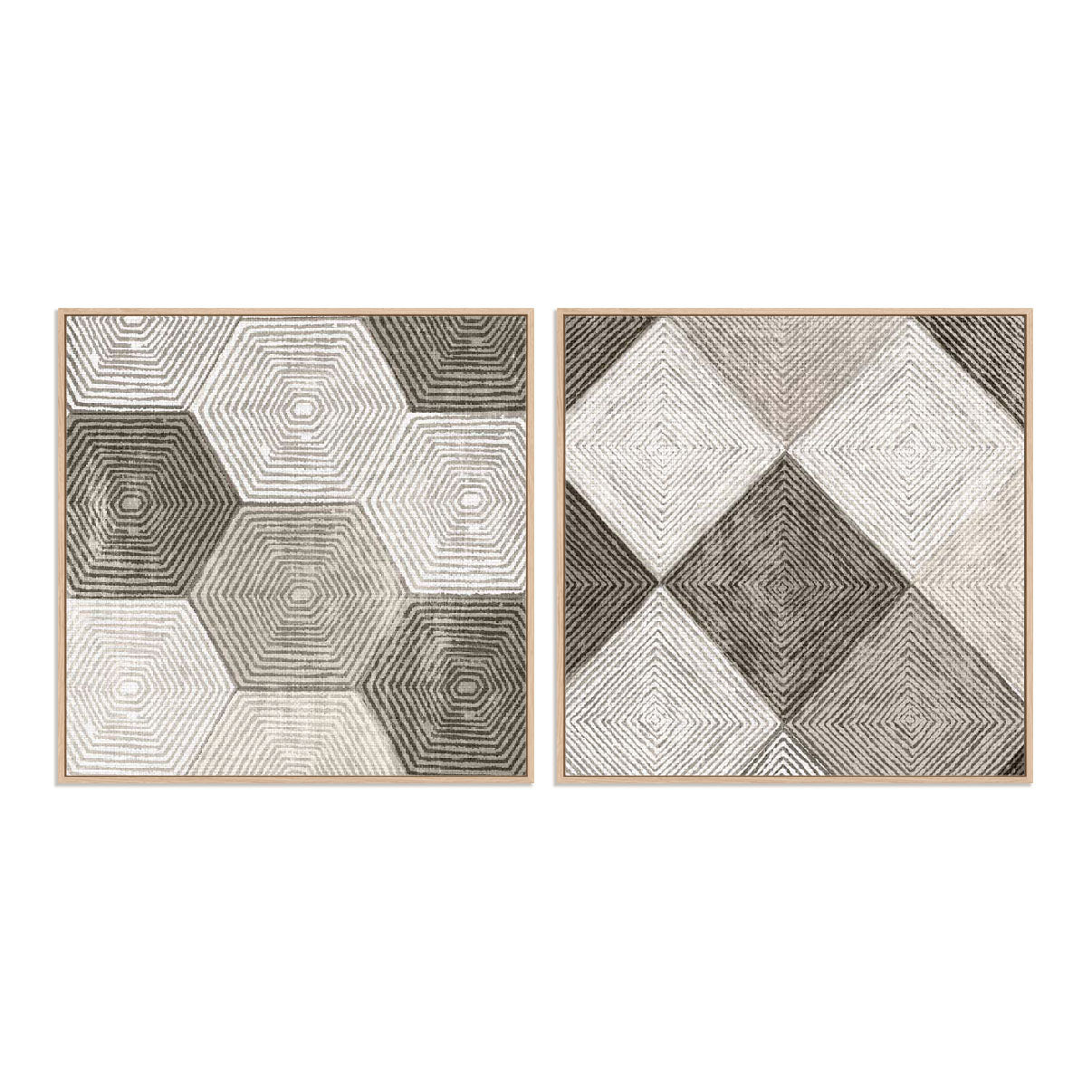 Woven Tile I and II Wall Art