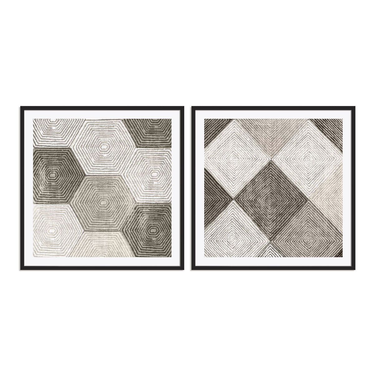 Woven Tile I and II Wall Art
