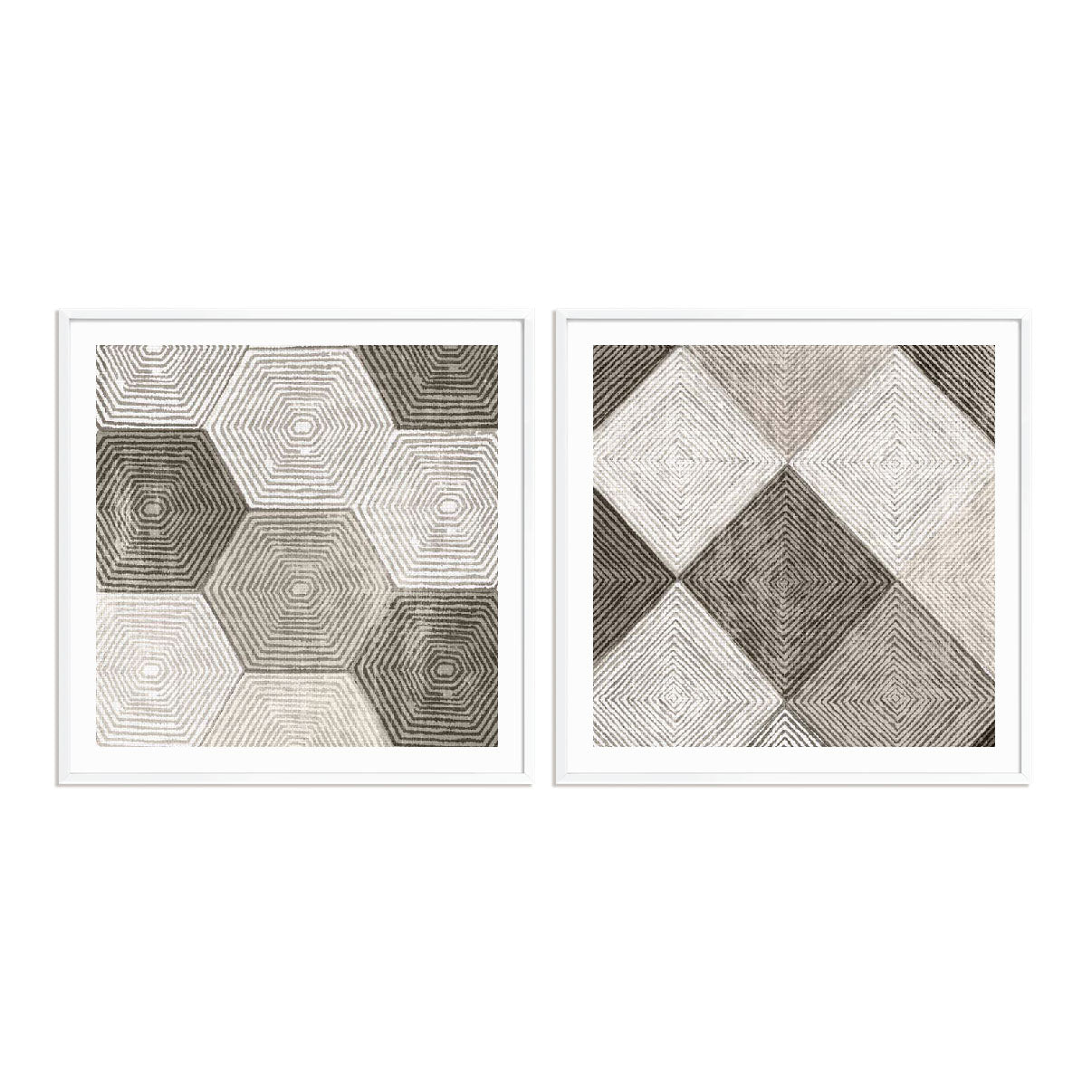 Woven Tile I and II Wall Art