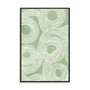 Wall Art Stretched Canvas In Black Frame - Curves Of Verdant I Abstract Art