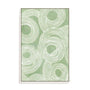 Wall Art Stretched Canvas In White  Frame - Curves Of Verdant I Abstract Art