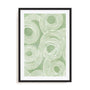 Wall Art Print Poster In Black Frame - Curves Of Verdant I Abstract Art