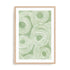 Wall Art Print Poster In Natural Oak Frame - Curves Of Verdant I Abstract Art