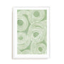 Wall Art Print Poster In White Frame - Curves Of Verdant I Abstract Art