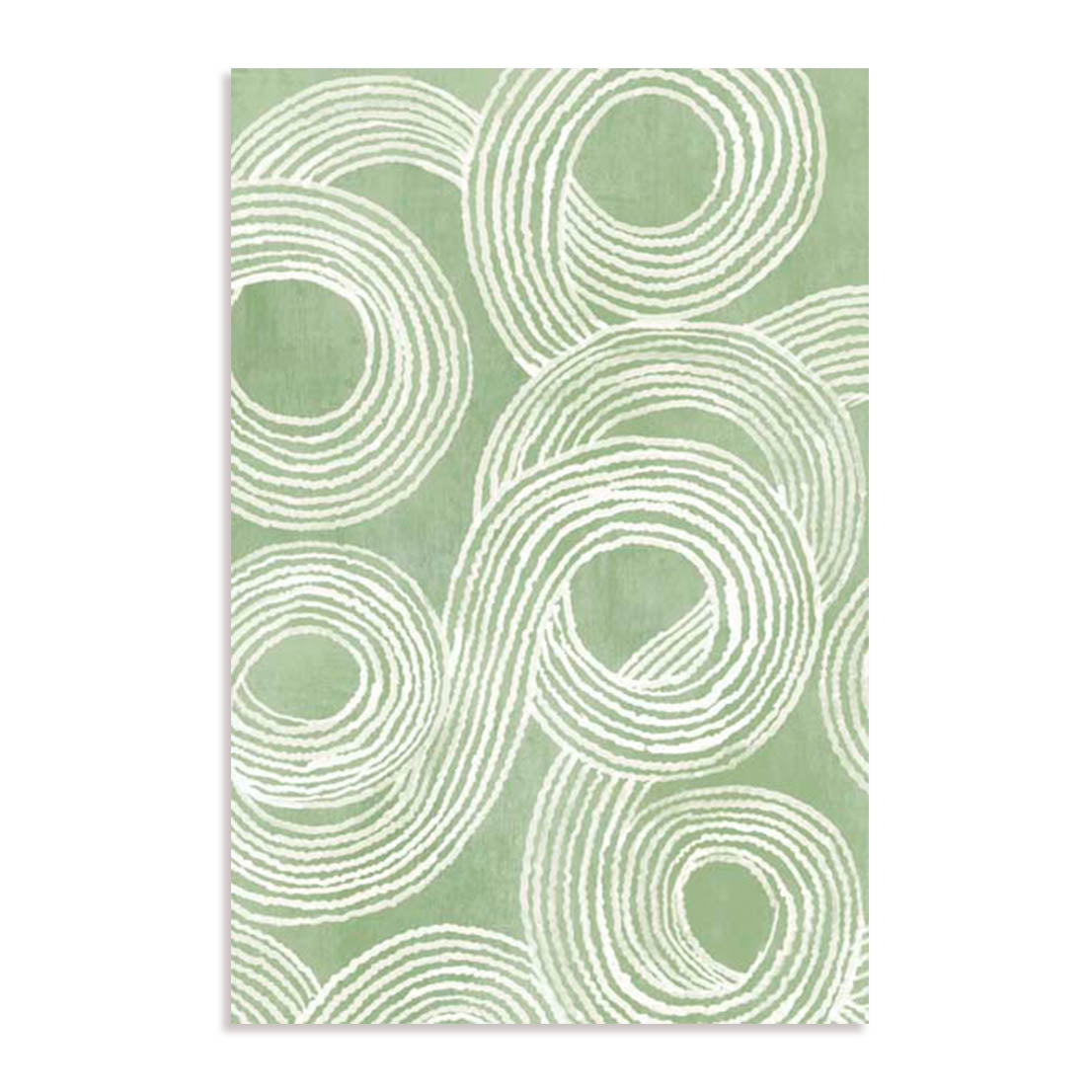 Unframed Stretched Canvas Or Print Only - Curves Of Verdant I Abstract Art