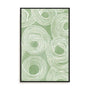 Wall Art Stretched Canvas In Black Frame - Curves Of Verdant Ii Abstract Art
