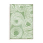 Wall Art Stretched Canvas In White  Frame - Curves Of Verdant Ii Abstract Art