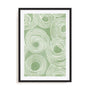 Wall Art Print Poster In Black Frame - Curves Of Verdant Ii Abstract Art