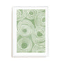 Wall Art Print Poster In White Frame - Curves Of Verdant Ii Abstract Art