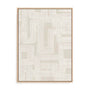 Wall Art Stretched Canvas In Natural Oak  Frame - Linear Majestic Abstract Art
