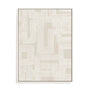 Wall Art Stretched Canvas In White  Frame - Linear Majestic Abstract Art