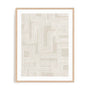 Wall Art Print Poster In Natural Oak Frame - Linear Majestic Abstract Art