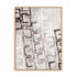 Wall Art Stretched Canvas In Natural Oak  Frame - Imprint Of Thought Abstract Art