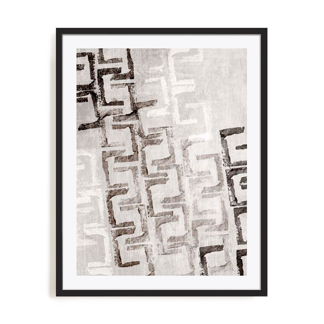 Wall Art Print Poster In Black Frame - Imprint Of Thought Abstract Art