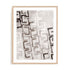 Wall Art Print Poster In Natural Oak Frame - Imprint Of Thought Abstract Art