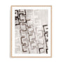 Wall Art Print Poster In Natural Oak Frame - Imprint Of Thought Abstract Art