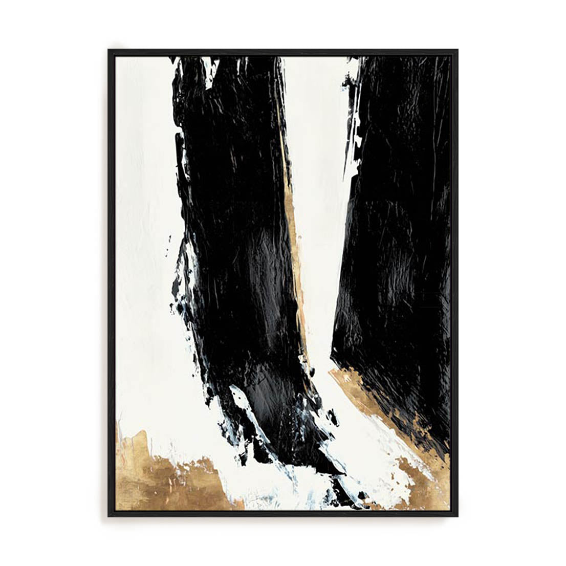 Wall Art Stretched Canvas In Black Frame - Abstract Lush I Abstract Art