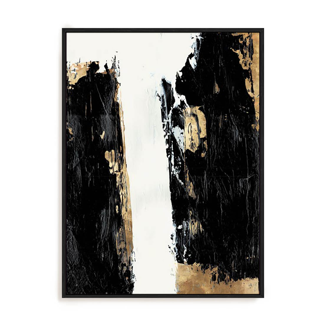 Wall Art Stretched Canvas In Black Frame - Abstract Lush Ii Abstract Art
