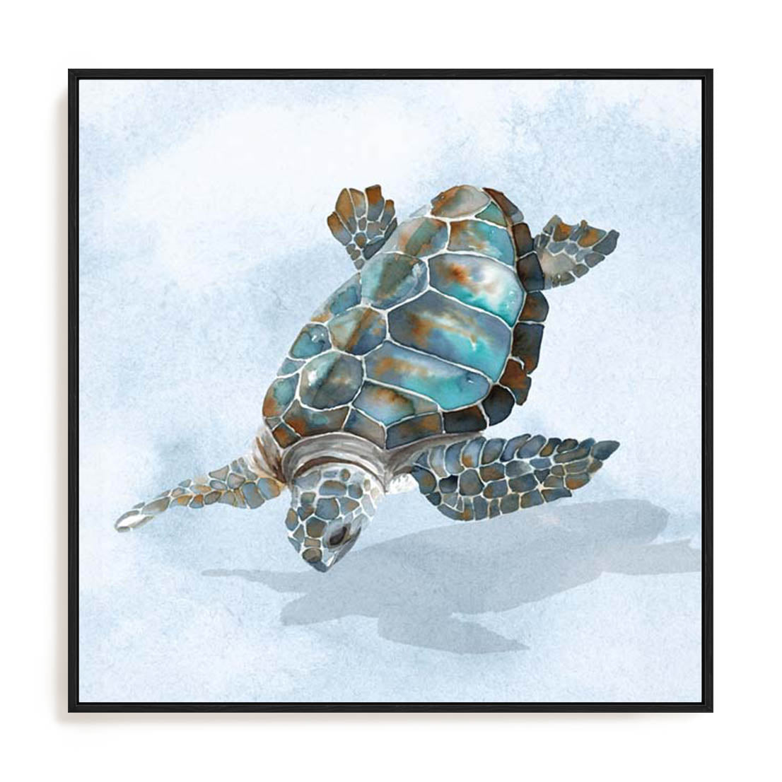 Blue Sea Turtle II Wall Art