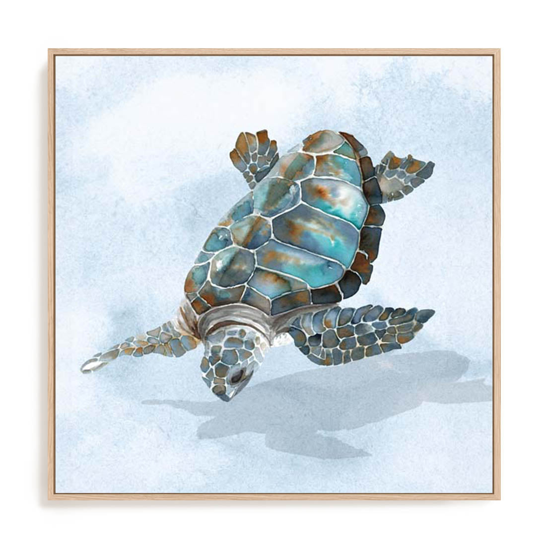 Blue Sea Turtle II Wall Art