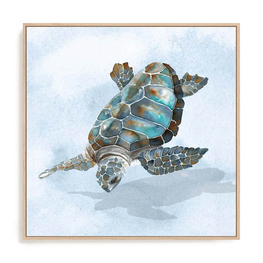 Blue Sea Turtle II Wall Art