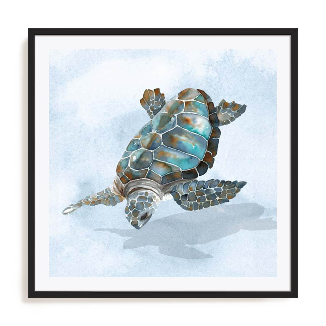 Blue Sea Turtle II Wall Art