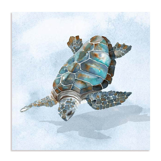 Blue Sea Turtle II Wall Art