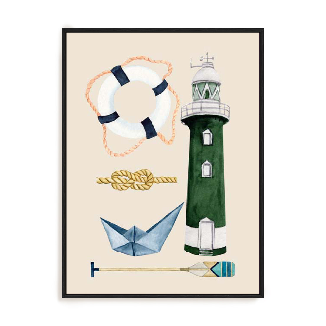 Emerald Lighthouse Wall Art
