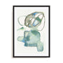 Blue Interaction II Wall Art