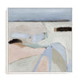 Wall Art Stretched Canvas In White  Frame - The Beach Coastal Art