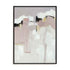 Wall Art Stretched Canvas In Black Frame - Rosy Whispers Abstract Art