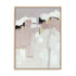 Wall Art Stretched Canvas In Natural Oak  Frame - Rosy Whispers Abstract Art