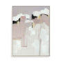 Wall Art Stretched Canvas In White  Frame - Rosy Whispers Abstract Art