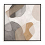 Wall Art Stretched Canvas In Black Frame - Drifted Sandy Dreams Abstract Art