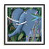 Jungle Elephant Wall Art #oran_black-white-border