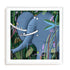 Jungle Elephant Wall Art #oran_white-white-border