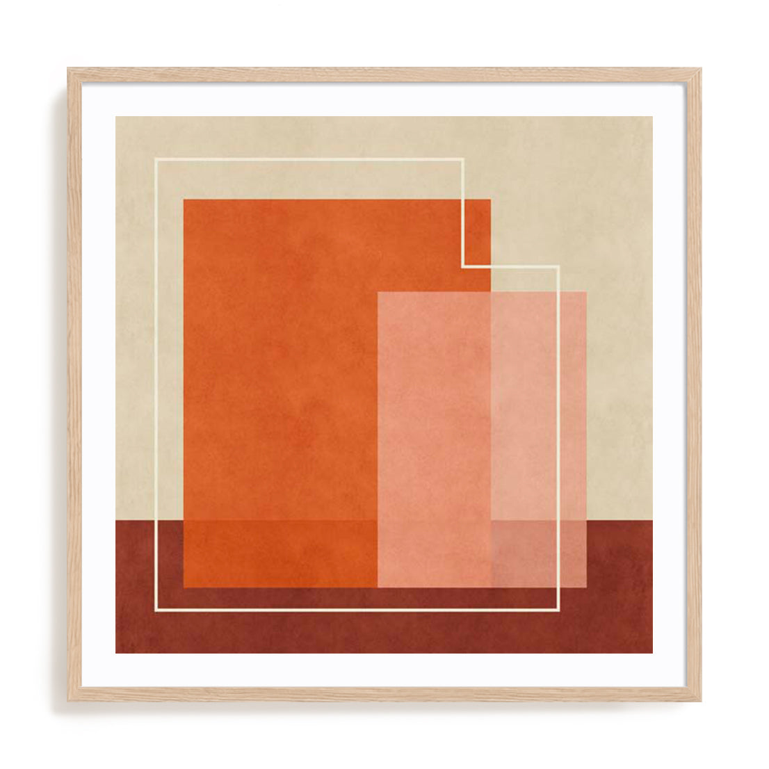 Red Squares Wall Art
