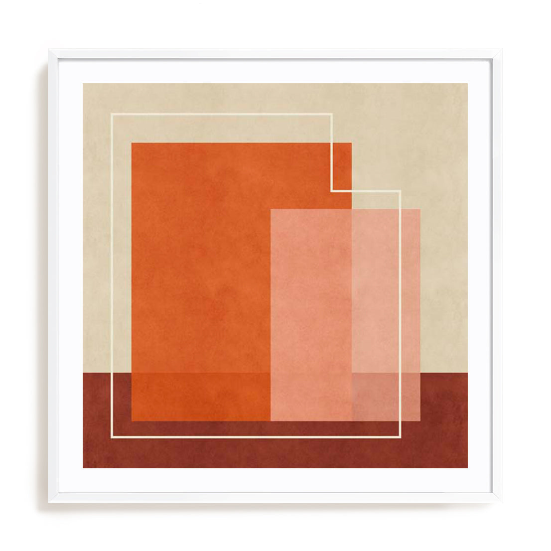 Red Squares Wall Art