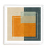 Orange Squares Wall Art #oran_white-white-border