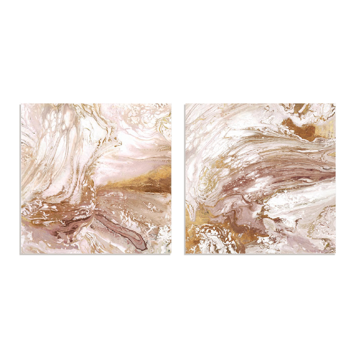 Rose Marble I And II Wall Art