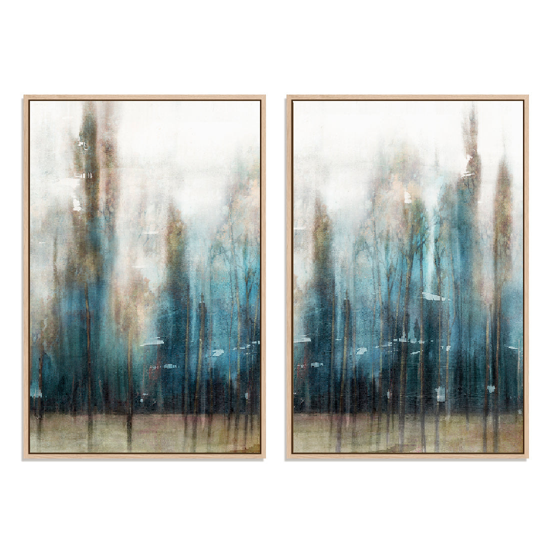 Forest Mist I And II Wall Art